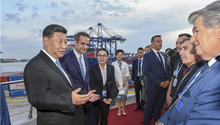 Xi, Greek PM visit Piraeus Port, hail BRI cooperation 