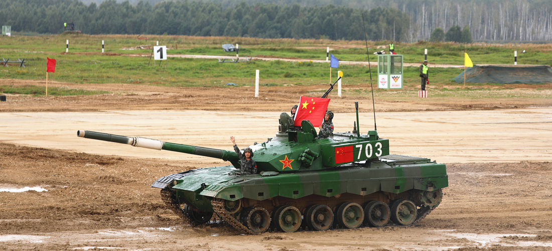 China enters semi-final in tank biathlon in int'l army games 