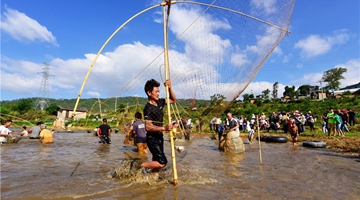 Rural lifestyle on fishing festival in Mile