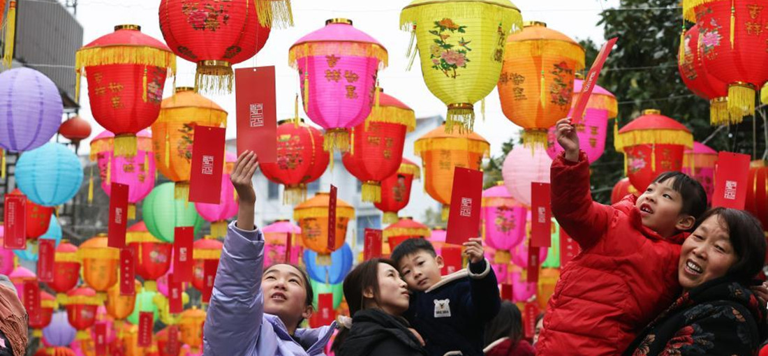 Various events held across China to celebrate upcoming Lantern Festival