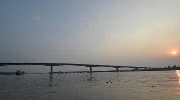 Eighth Bangladesh-China Friendship Bridge under construction in Pirojpur