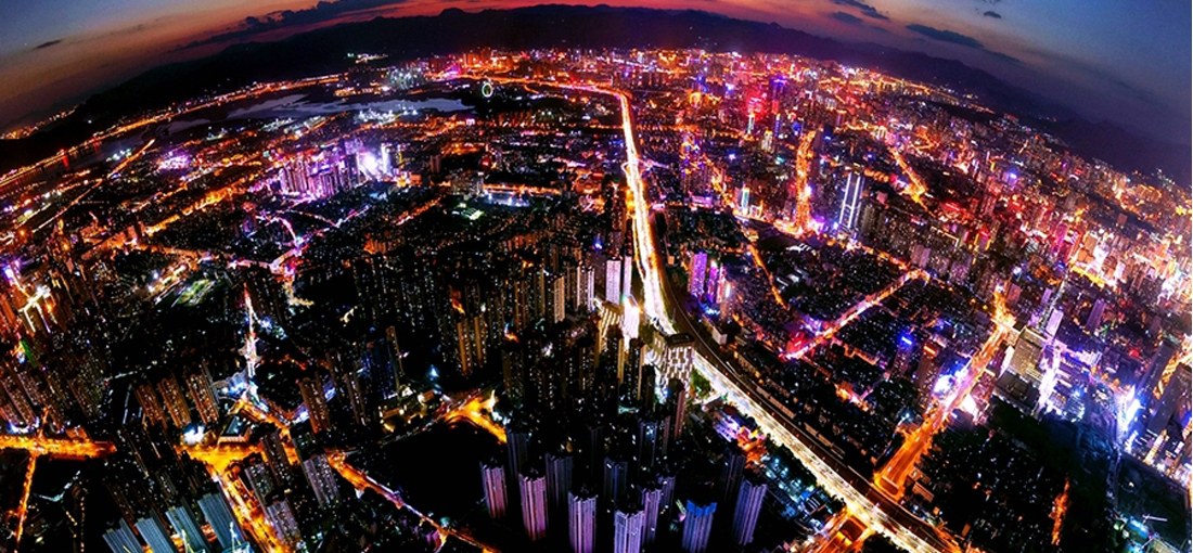 The splendid night view of Kunming
