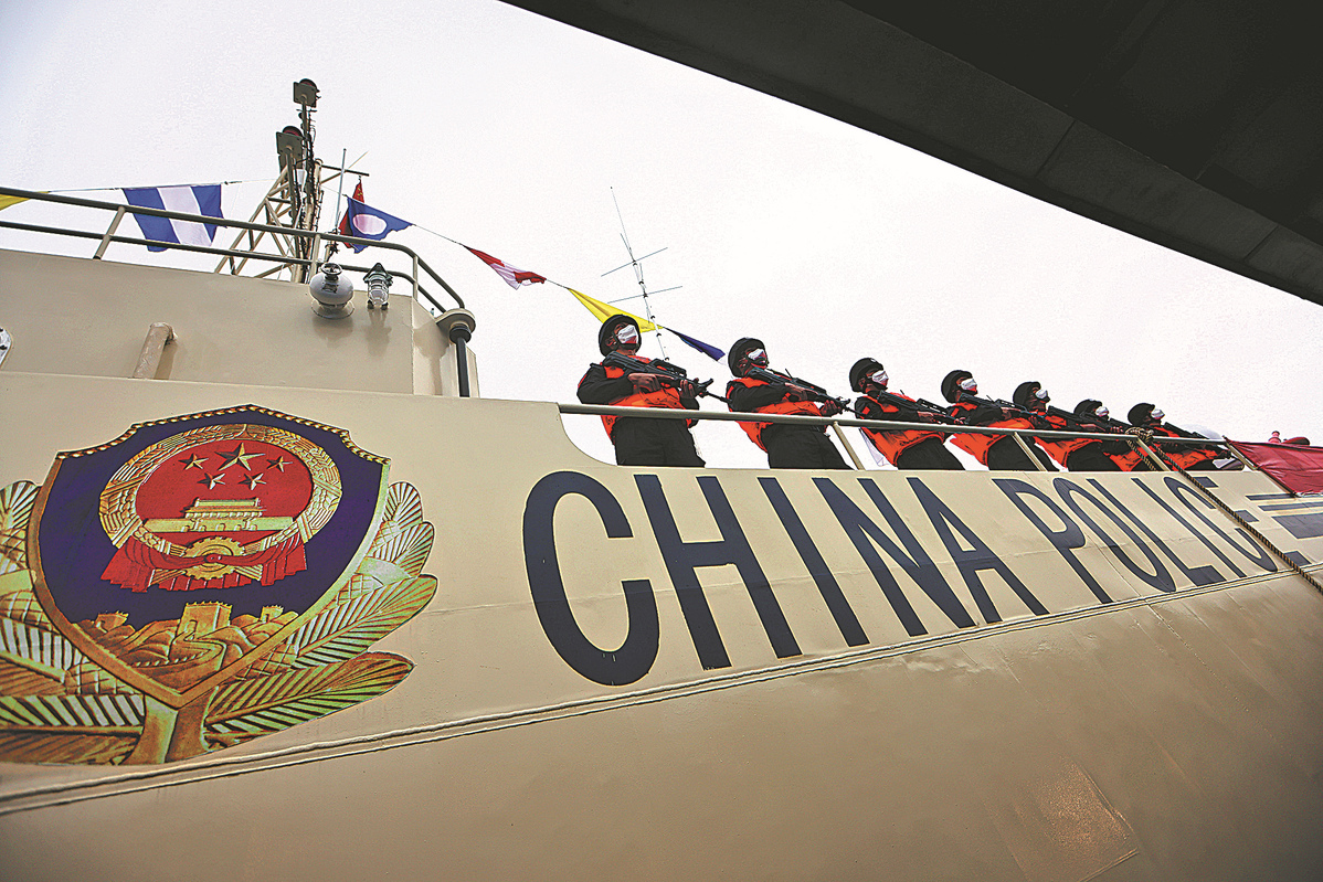 Joint patrol teams keep Mekong safe